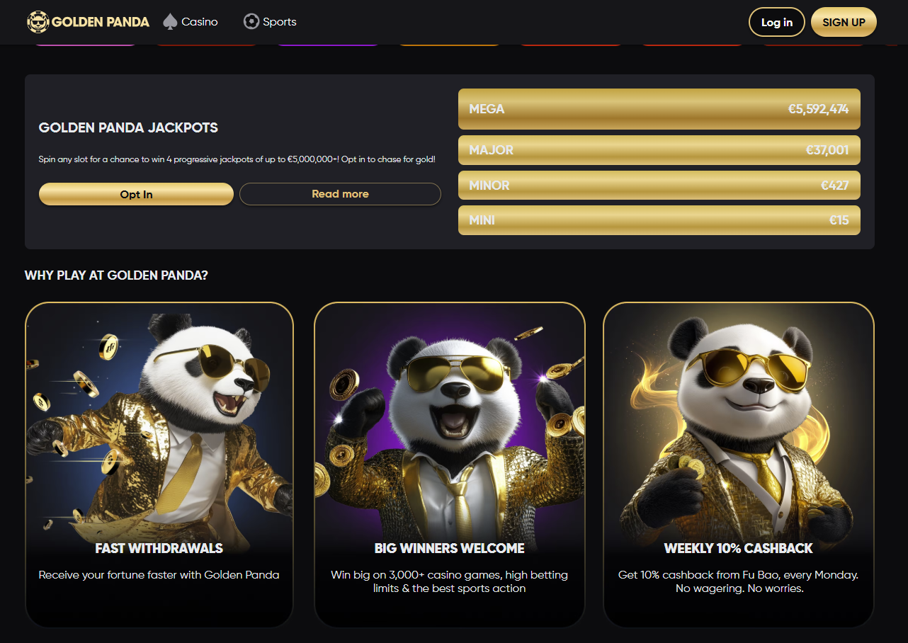 Golden Panda - top crypto casino site